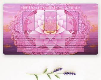 Mandala Tarot Mat, Tarot Tools, Divination Mat, Tarot Reading Mat, Pink Desk Mat, Oracle Reading Mat, Gamer Desk Setup, Tarot Reading Cloth
