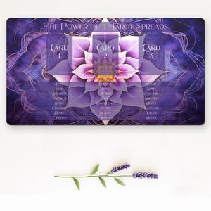 Paarse mandala tarotmat, waarzeggerijhulpmiddelen, tarothulpmiddelen, tarotkaartlezen, groene heks bureaumat, leesdoek, tarotdoek, tarotbureau