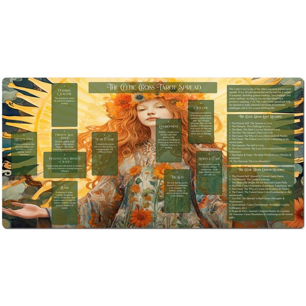Celtic Spread Tarot Mat Etsy