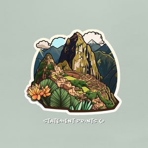 MachuPicchu Sticker, Cute MachuPicchu Sticker, Beautiful MachuPicchu Sticker, MachuPicchu Decal, Cartoon MachuPicchu Sticker