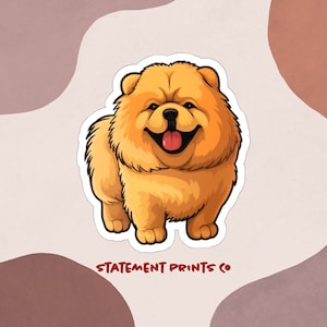 Chow Chow Dog Sticker, ChowChow Sticker, Chow Dog Sticker, Cute Chowchow sticker, Cute Chowchow decal, chow chow decal, cartoon chowchow