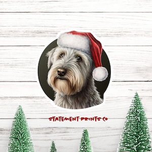 Glen of Imaal Terrier Sticker, Glen Sticker, Santa Dog sticker, Christmas Glen sticker, Glen Imaal Terrier, Christmas Glen of Imaal Terrier