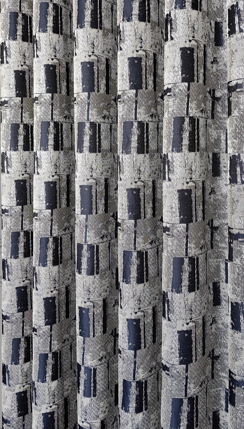 Modern Geometric Curtain, 6 Colors, Custom Made Curtain Panels, Luxury
