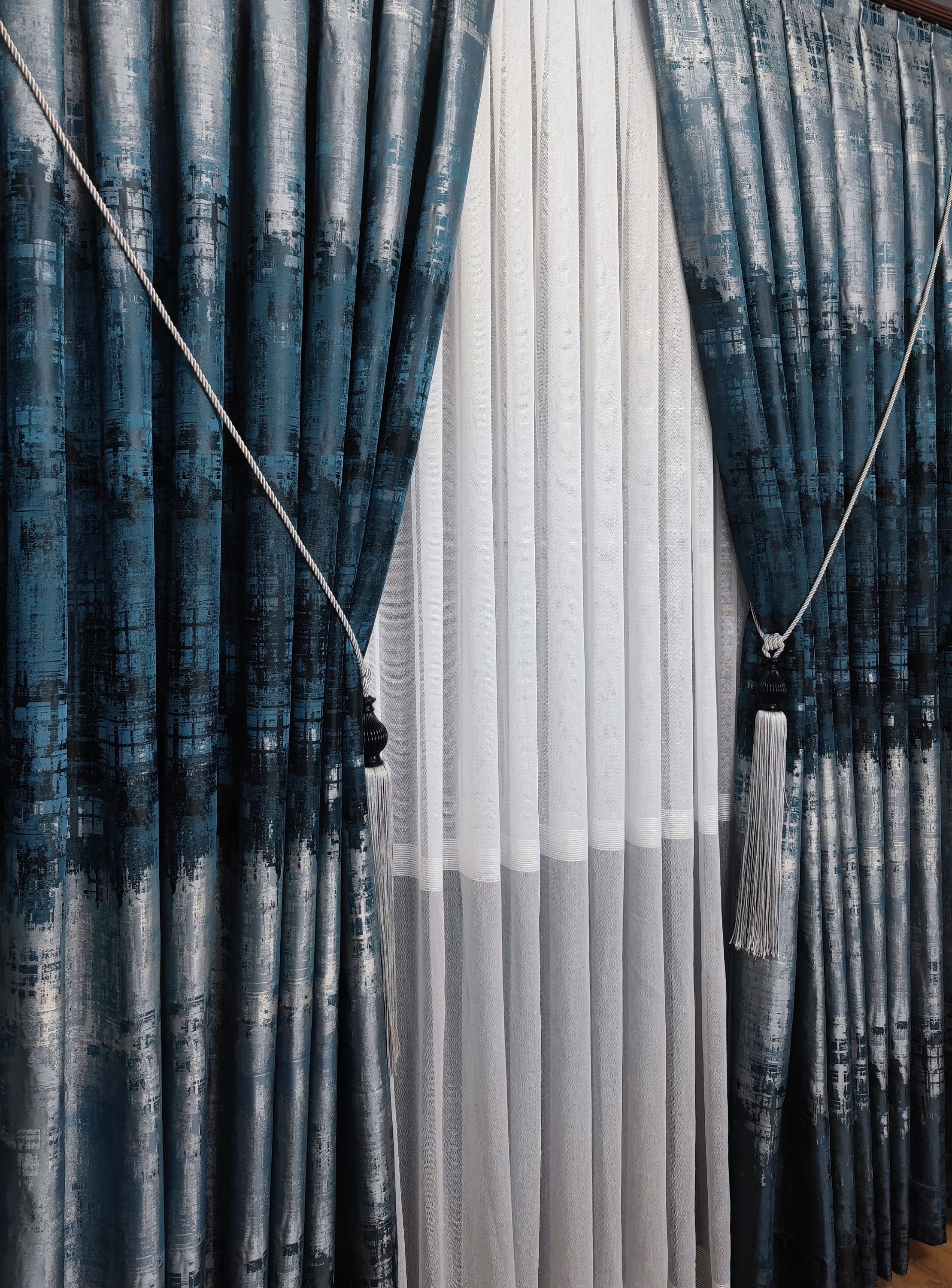 Color Block Curtain, 3 Colors, Custom Made Curtain Panels, Luxury ...