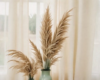 Luxus Faux Leinen Gardinen, Benutzerdefinierte Größenoptionen