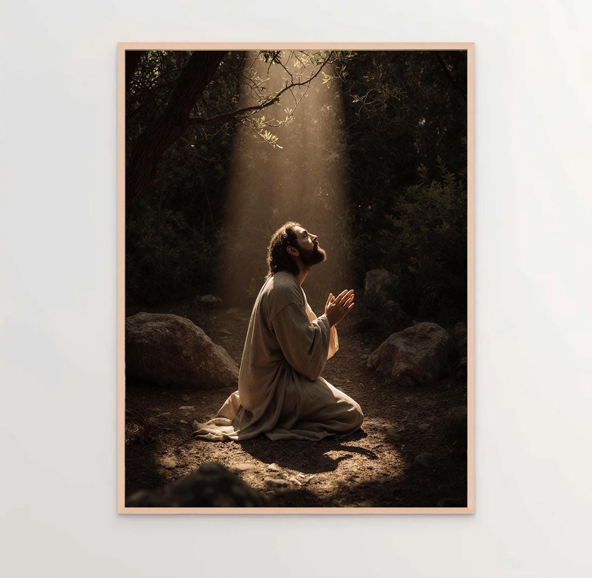 Jesus Praying in the Garden of Gethsemane Poster - Etsy