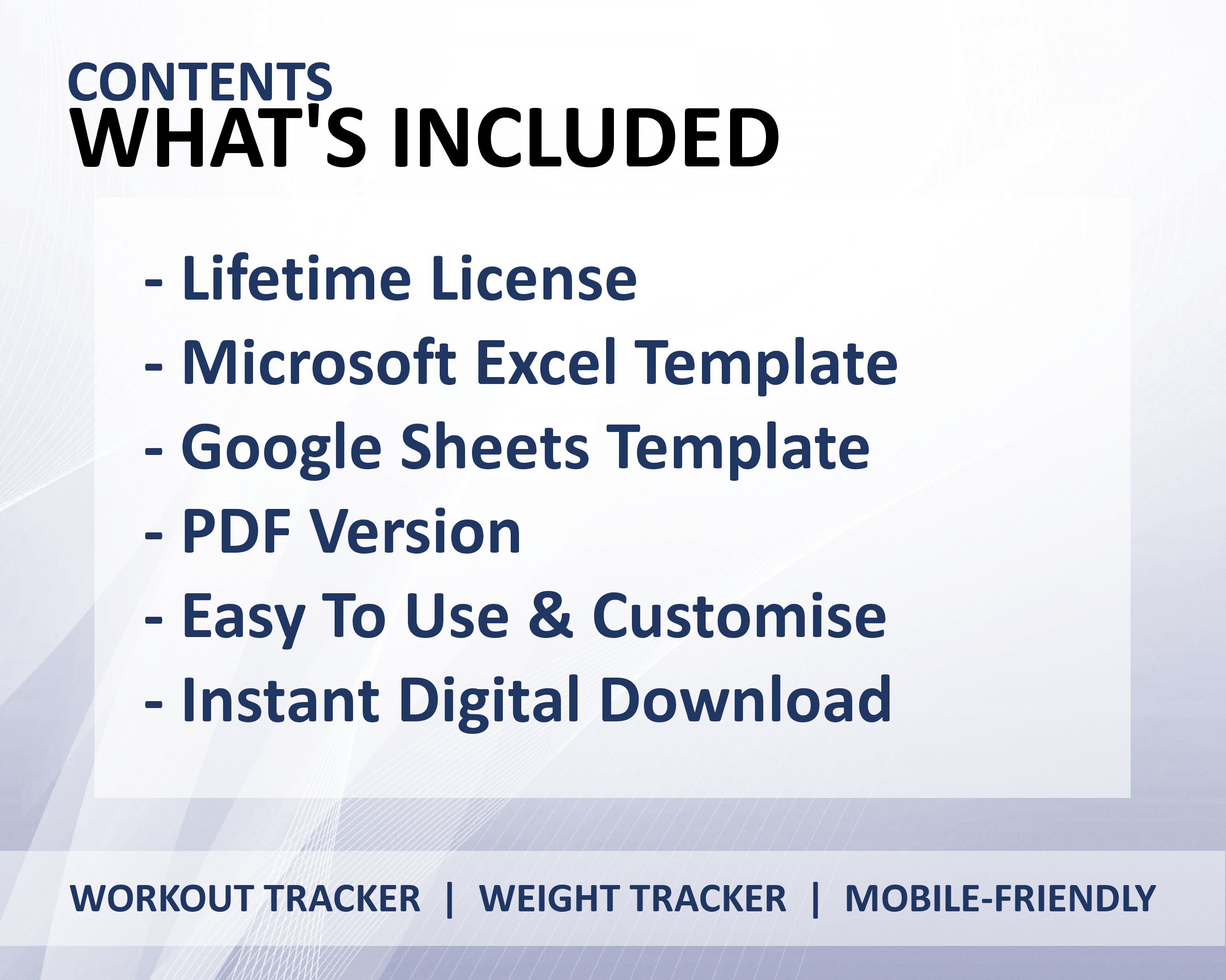 Gym Workout Plan Template for Excel & Google Sheets - Etsy