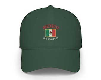 Mexico Flag Embroidered Patch Cap | World Cup Soccer Hat