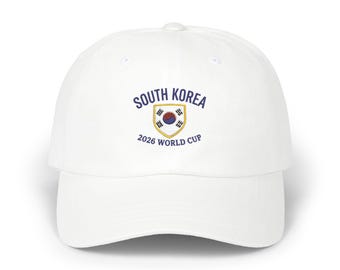South Korea World Cup Soccer Dad Cap | Korean Flag Embroidered Baseball Hat