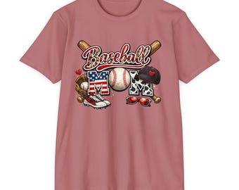Baseball collage T-Shirt | Bat, Glove, Ball, Helmet design
