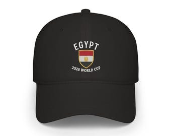 Egypt 2026 World Cup Crest Baseball Cap | Cotton Twill Adjustable Hat