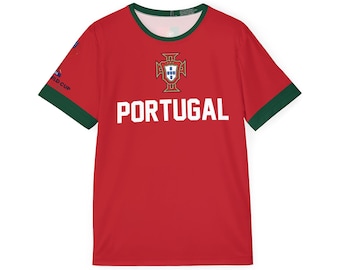 Portugal Fußball Trikot | Personalisiertes Namen Zahlen Fußball Shirt