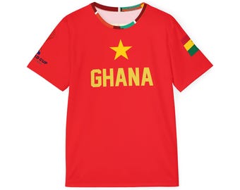 Ghana Fußballtrikot Herren- und Damen-Sporttrikot | 2026 WM-Fans