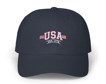 Embroidered USA Flag Dad Cap | Vintage Americana Baseball Hat