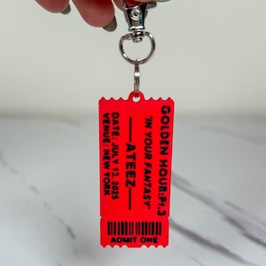 ATEEZ Concert Ticket Keychain
