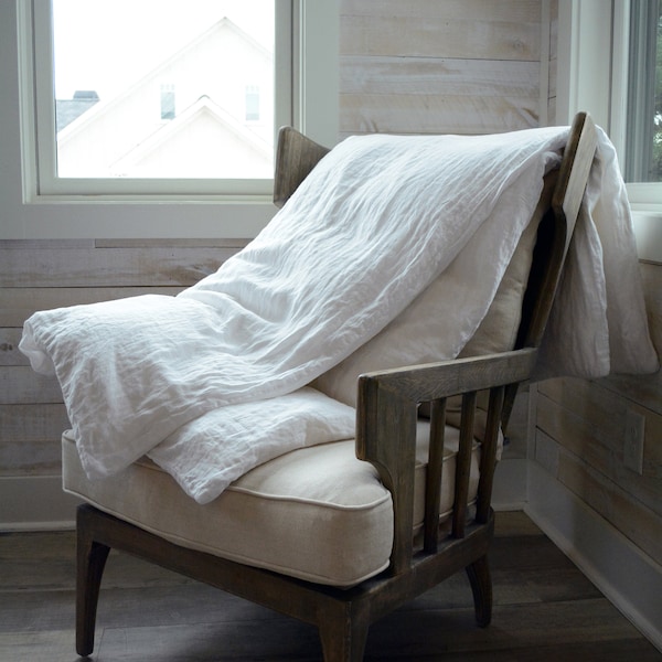 Goose Down Throw With 100% Linen Duvet Cover