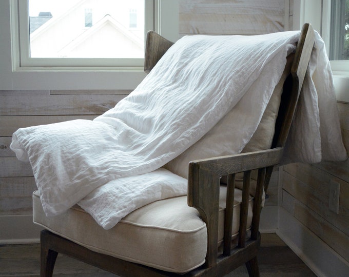 Goose Down Throw With 100% Linen Duvet Cover