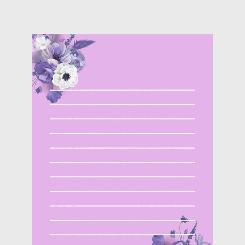 PRINTABLE Stationary Printable Writing Paper Letter Writing Etsy.de