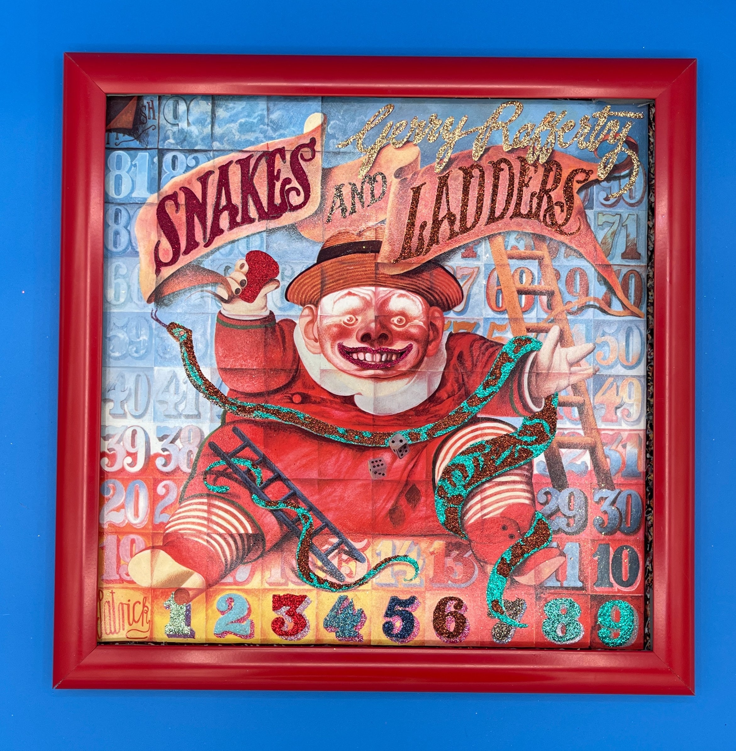 Gerry Rafferty Snakes and Ladders Glittered Framed Vintage Record Album