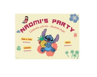 Lilo and Stitch Birthday Party Invitation