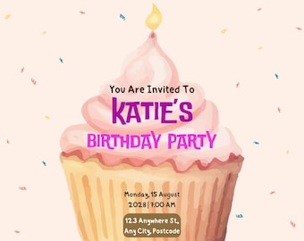 Birthday Cake Invitation Template