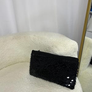 Luxury Evening bag, Knitted sequin bag, Wedding party bag, Christmas bag, Sparkle bag, Handmade sequin bag, Unique gifts, xmas gifts