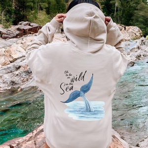 Whale Shark Hoodie Mermaidcore Hoodie Ocean Inspired Style Mermaid Core Sweatshirt Whale Shark Shirt Ocean Coconut Girl Wild as the Sea
