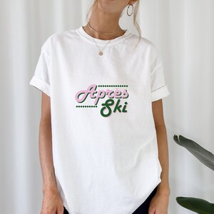 Apres Ski Shirt Apres Ski Retro TShirt Apre Ski Shirt Ski Vacation Shirt Preppy Ski T-Shirt for Women
