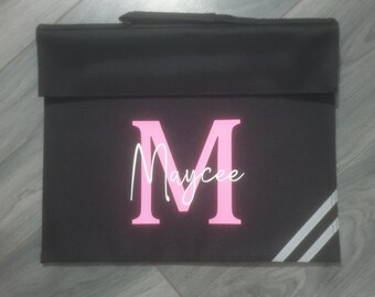 Personalised school book bag. Back to school, primary school nursery. Girls, boys. Personalised with name