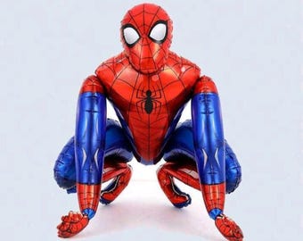 Large uninflated freestanding spiderman balloon, Birthday boy or girl, Birthday party.. Special occasion