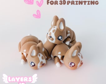 Bunny Flexi：3Dプリントのフィジェットデスクペット（.STLファイル）