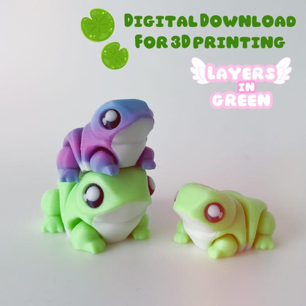 Chonky Frog STL File: Flexi Fidget Toy (Digital Download)