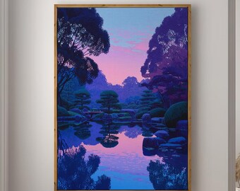 絵画「プライベートガーデン」 Shinjuku Gyoen Garden Tokyo Japan Nature Landscape Painting