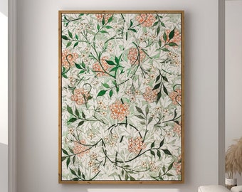 Jasmine William Morris Print, Exhibition Poster, Textile Wall Art, Art Nouveau Print, Large Wall Art Canvas Giclee #1842