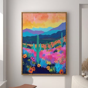 Westerse kunstafdruk, westerse woondecoratie, bloemen bloem poster botanisch, maximalistische landschapsschilderkunst, canvas grote muur kunst #2404