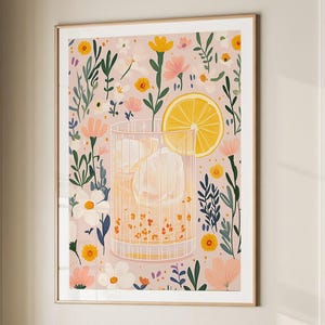 Old Fashioned Cocktail Poster Bar Cart Print Kitchen Decor Retro Art Vintage Food Drink Painting Large Wall Art Gallery Canvas Giclee #3279
