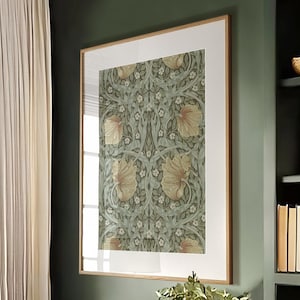Pimpernel, William Morris Print, Exhibition Poster, Textile Wall Art, Art Nouveau Print, Large Wall Art Canvas #127