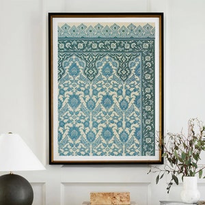 Arabic Geometric Pattern Art Print Vintage Muslim Poster Arabic Decor Ramadan Eid Gift Islamic Large Wall Art Canvas #1966
