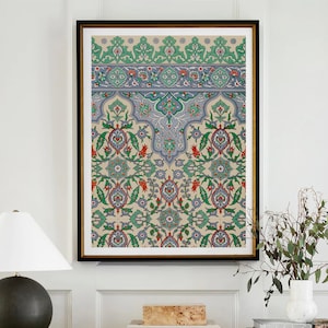 Arabic Geometric Pattern Art Print Vintage Muslim Poster Arabic Decor Ramadan Eid Gift Islamic Large Wall Art Canvas #1948
