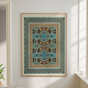 Arabic Geometric Pattern Art Print Vintage Muslim Poster Arabic Decor Ramadan Eid Gift Islamic Large Wall Art Canvas #1944