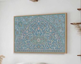 Arabic Pattern, Mosque Art Print, Islamic Wall Art Muslim Poster Arabic Decor, Eid Ramadan Gift, Large Wall Art Canvas #2004