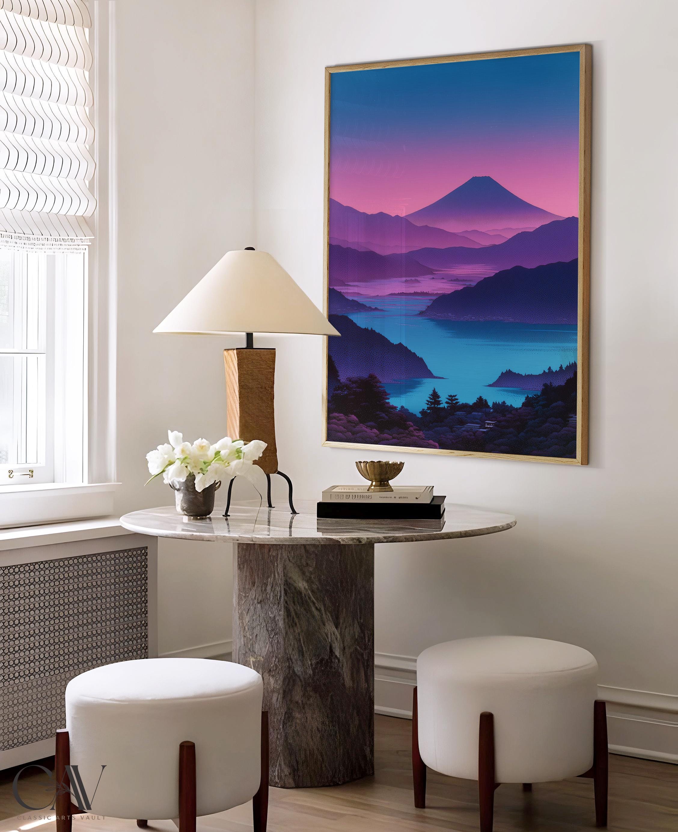Hakone Kanagawa Japan Historical Landscape Painting Vacation Print