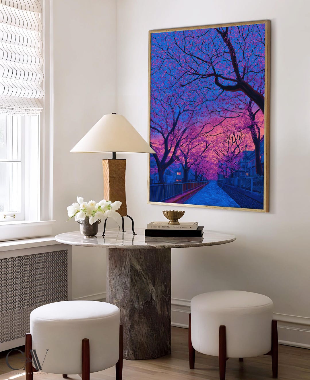Nakameguro Tokyo Sakura Japan Nature Landscape Painting