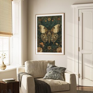 William Morris Inspired Butterfly Art Print, Butterfly Print, Butterfly ...