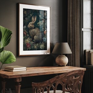 William Morris Inspired Bunny Art Print, Rabbit Print, Animal Print ...