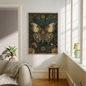 William Morris Inspired Butterfly Art Print, Butterfly Print, Butterfly ...