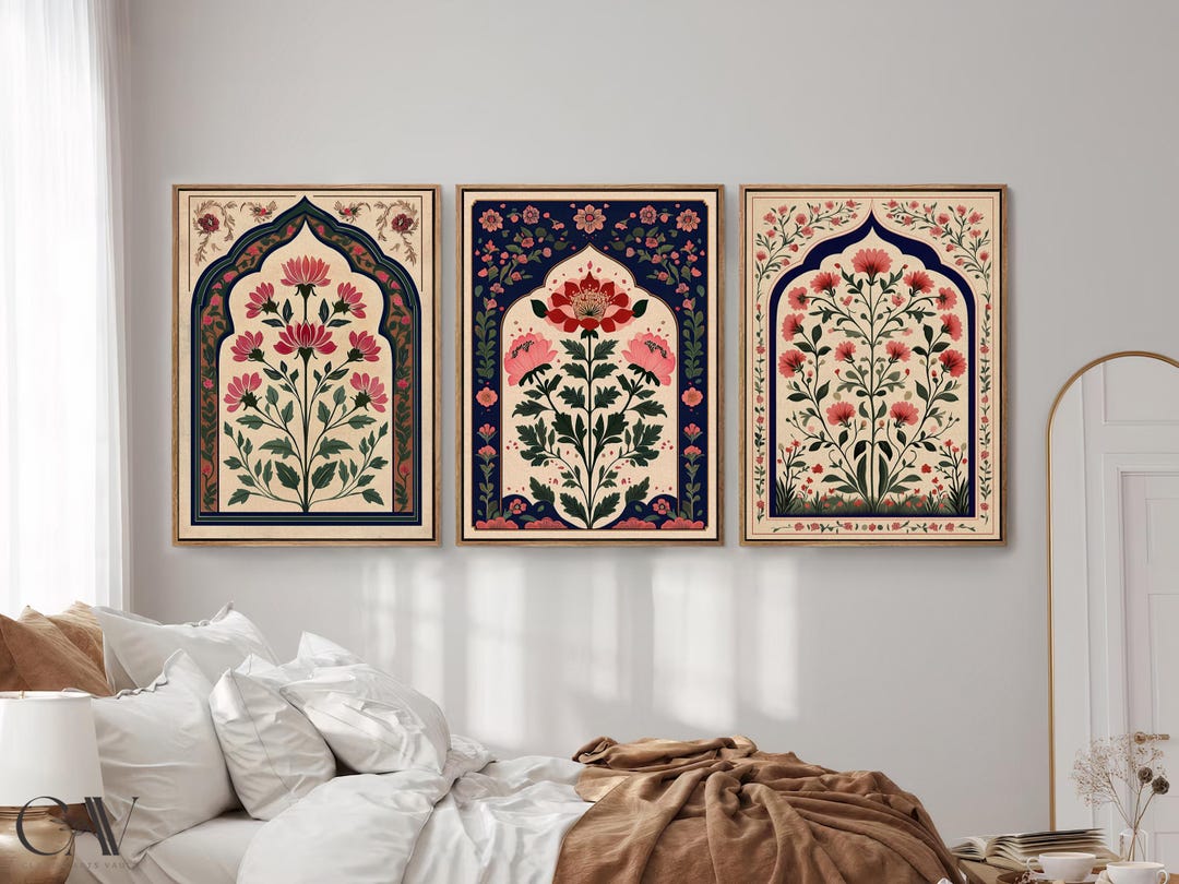 Floral Arch Art Print Islamic Muslim Poster Arabic Decor, Eid Ramadan ...