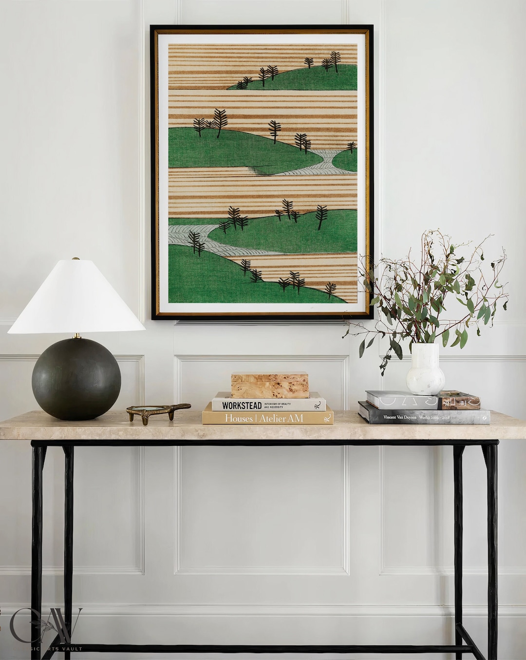 Island Trees Pattern Watanabe Seitei Japanese Woodblock Art Print
