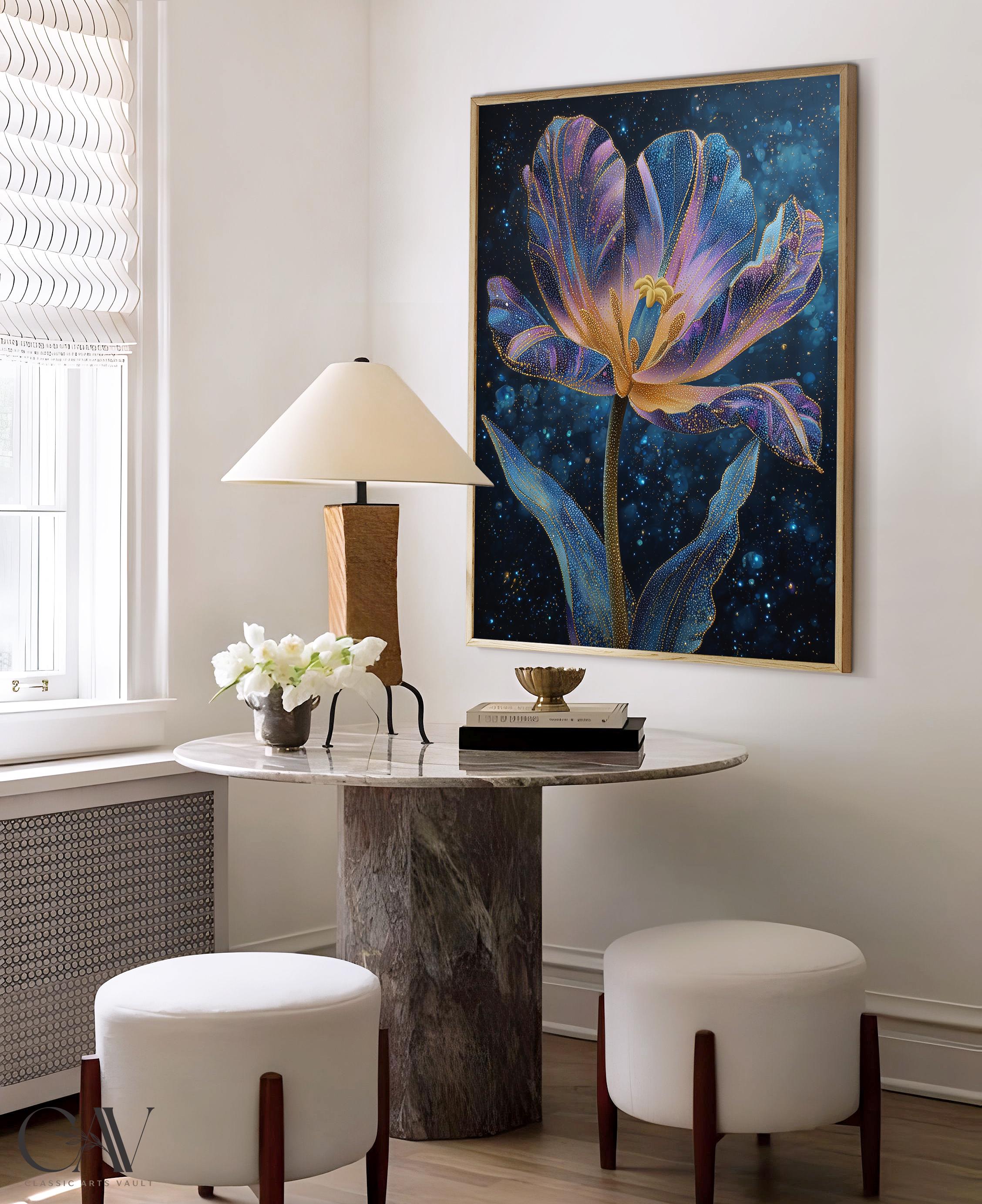 Ethereal Tulip Flower Art Print Botanical Decor Floral Eclectic ...
