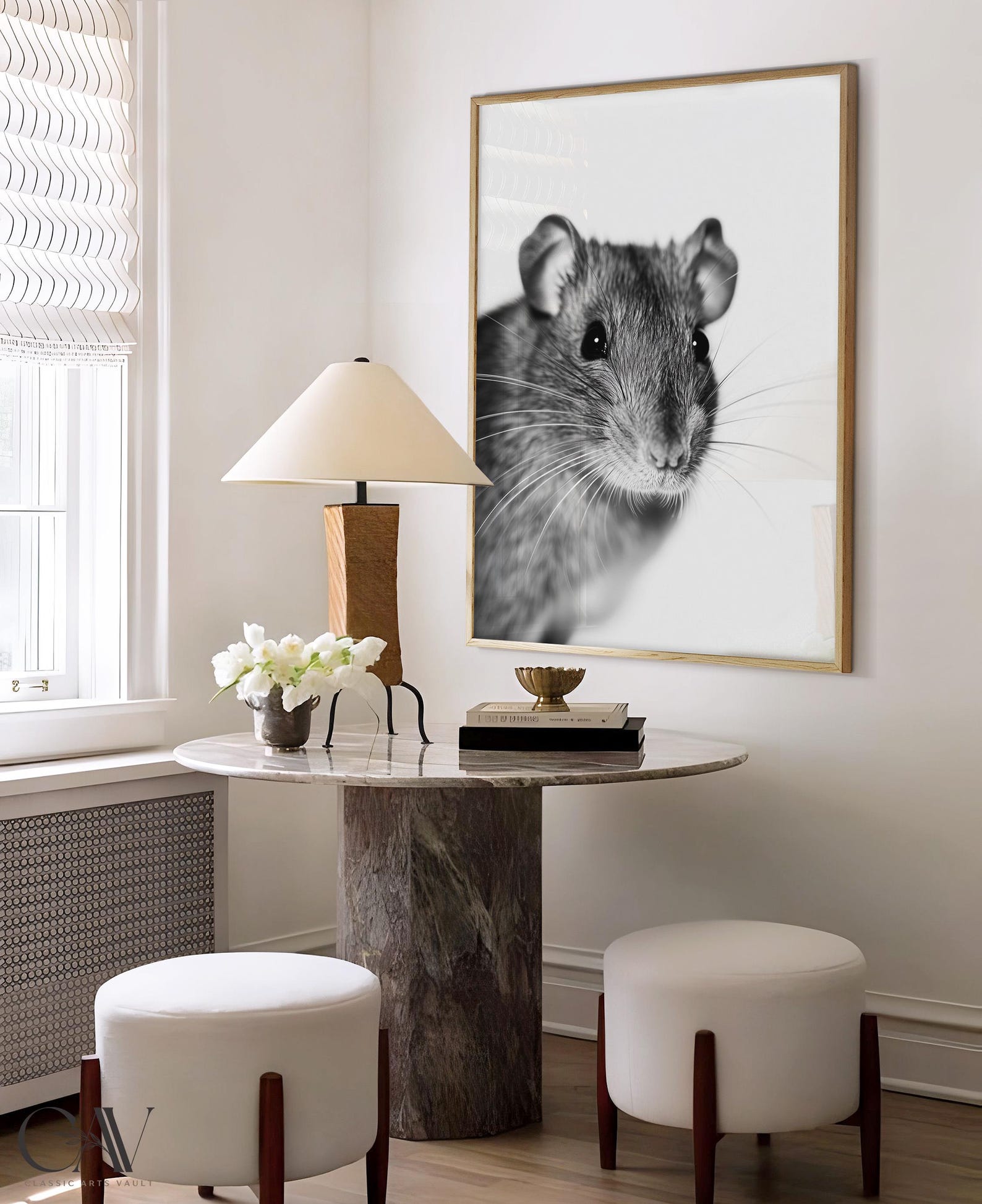 Rat Fashion Magazine Inspired Poster Animal Portrait Photography Print ...